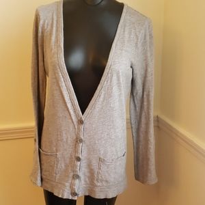 GapBody Grey Lightweight Cardigan Sz Medium